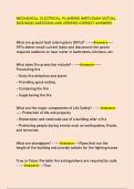MECHANICAL&comma; ELECTRICAL&comma; PLUMBING &lpar;MEP&rpar; EXAM &lpar;ACTUAL  2025&sol;2026&rpar; QUESTIONS AND VERIFIED CORRECT ANSWERS