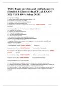 TNCC Exam questions and verified answers &lpar;Detailed & Elaborated&rpar; ACTUAL EXAM 2025 TEST 100&percnt; Solved 2025&excl;&excl;