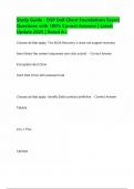 Study Guide - DSP Dell Client Foundations Exam&vert; Questions with 100&percnt; Correct Answers &vert; Latest Update 2025 &vert; Rated A&plus;