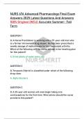 NURS 676 Advanced Pharmacology Final Exam Answers 2025 &ndash; 100&percnt; Original & Verified &vert; WCU Summer&ndash;Fall Term