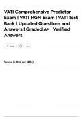 VATI Comprehensive Predictor Exam &vert; VATI NGN Exam &vert; VATI Test Bank &vert; Updated Questions and Answers &vert; Graded A&plus; &vert; Verified Answers