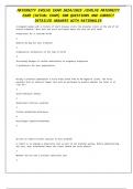 MATERNITY EVOLVE EXAM 2024-2025 -EVOLVE MATERNITY EXAM &lpar;ACTUAL EXAM&rpar; 300 QUESTIONS AND CORRECT DETAILED ANSWERS WITH RATIONALES