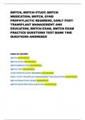 BMTCN&comma; BMTCN STUDY&comma; BMTCN MEDICATION&comma; BMTCN&comma; GVHD PROPHYLACTIC REGIMENS&comma; EARLY POSTTRANSPLANT MANAGEMENT AND EDUCATION&comma; BMTCN EXAM&comma; BMTCN EXAM PRACTICE QUESTIONS COMBINED EXAM QUESTIONS WITH CORRECT ANSWERS 2025