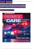 TEST BANK Paramedic Care&colon; Principles & Practice&comma; 6th edition Volume 5&colon; Special Considerations and Operations &lpar;Bledsoe&rpar; Chapter 1 to 16 complete newest edition