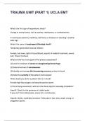 TRAUMA UNIT &lpar;PART 1&rpar; UCLA EMT QUESTIONS WITH CORRECT ANSWERS 2025