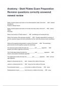 Anatomy - Stott Pilates Exam Preparation Revision questions correctly answered newest review