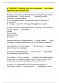 C235 WGU Training And Development - Questions With Verified Solutions