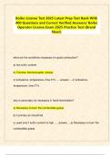Boiler License Test 2025 Latest Prep Test Bank With  400 Questions and Correct Verified Answers&sol; Boiler  Operator License Exam 2025 Practice Test &lpar;Brand  New&excl;