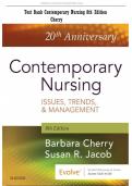 THE Test Bank for Contemporary Nursing 8th Edition Cherry