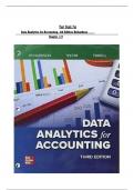 Test Bank - Data Analytics for Accounting&comma; 3rd Edition By Vernon Richardson