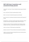 MGT-420 Exam 3 questions well answered already passed