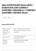 ISSA NUTRITIONIST EXAM 2025 &vert; QUESTIONS AND CORRECT ANSWERS &vert; GRADED A&plus; &vert; VERIFIED ANSWERS &vert; NEWEST EXAM