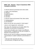 ENSC 102 - Wyman - Exam 4 Questions With Complete Solutions