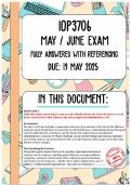 IOP3706 May&sol;June Exam Memo &vert; Due 19 May 2025