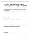 TX STATE INSPECTOR REVIEW - VI Safety Inspections Study Material &lpar;VI-80&rpar; QUESTIONS WITH CORRECT ANSWERS 2025 SUCCESS ASSURED&period;