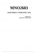 MNO2603 Assignment 3 Semester 1 2025