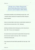 Florida Laws & Rules Chiropractic Board Exam Questions with Correct  Answers Latest Update &lpar;2025&sol;2026&rpar; 