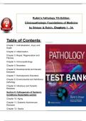 TEST BANK FOR RUBIN'S PATHOLOGY- CLINICOPATHOLOGIC FOUNDATIONS OF MEDICINE 7TH EDITION BY DAVID S&period; STRAYER&comma; EMANUEL RUBIN&lpar; Chapters 1-34&rpar;