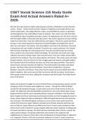 CSET Social Science 115 Study Guide Exam And Actual Answers Rated A&plus; 2025&period;
