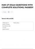NUR 471 EXAM QUESTIONS WITH COMPLETE SOLUTIONS&comma; PASSED&excl;&excl;