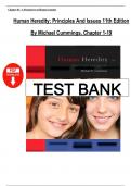 Human Heredity&colon; Principles and Issues &ndash; Cummings &vert; Test Bank Chapters 1&ndash;19 &vert; Genetics Study Material &lpar;11th Edition&rpar;