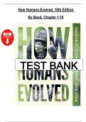How Humans Evolved &ndash; Test Bank &vert; Boyd 10th Edition &vert; Complete MCQ Resource &lpar;Chapters 1&ndash;16&rpar;