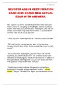 DEVOTED AGENT CERTIFICATION  EXAM 2025 BRAND NEW ACTUAL  EXAM WITH ANSWERS&period; 