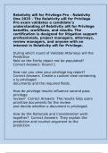 Relativity aiR for Privilege Pro &ndash; Relativity One 2025 - The Relativity aiR for Privilege Pro exam validates a candidate&rsquo;s understanding of Relativity aiR for Privilege benefits&comma; workflows&comma; and results&period; The certification is designed for litigation support