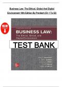Business Law&colon; The Ethical&comma; Global and Digital Environment &lpar;18th Edition&rpar; &ndash; Complete Solutions Manual &vert; Prenkert &vert; Comprehensive Answer Guide for Chapters 1&ndash;52