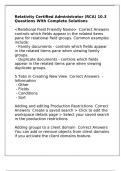 Relativity Certified Administrator &lpar;RCA&rpar; 10&period;3 Questions With Complete Solutions