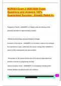NUR 353 EXAM PACKAGE DEAL QUESTIONS AND VERIFIED DETAILED ANSWERS &vert; 100&percnt; GUARANTEED PASS &vert; ALREADY GRADED A&plus;
