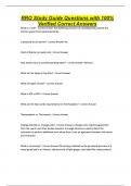 RRO Study Guide Questions with 100&percnt; Verified Correct Answers