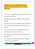 NURS 215 EXAM PACKAGE DEAL QUESTIONS AND VERIFIED DETAILED ANSWERS &vert; 100&percnt; GUARANTEED PASS &vert; ALREADY GRADED A&plus;