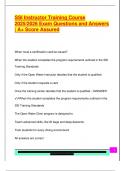 SSI Instructor Training Course  2025&sol;2026 Exam Questions and Answers  &vert; A&plus; Score Assured 