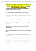 Florida Building Contractor Business&sol;Finance Study Exam Questions with 100&percnt; Verified Correct Answers 2025&sol;2026