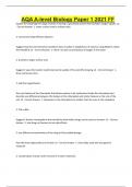 AQA A-level Biology Paper 1 2021 FF