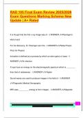 RAD 105 Final Exam Review 2025&sol;2026  Exam Questions Marking Scheme New  Update &vert; A&plus; Rated 