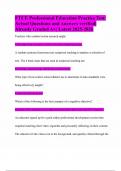 FTCE Professional Education Practice Test&vert; Actual Questions and Answers verified&vert; Already Graded A&plus;&vert; Latest 2025-2026