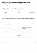 Walgreens pharmacy tech practice exam 2025 &vert;186 COMPLETE REAL EXAM QUESTIONS AND CORRECT ANSWERS &vert;VERIFIED ANSWERS&vert;GRADED A&plus; &vert;LATEST EXAM &lpar;JUST RELEASED&rpar;