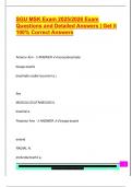 SGU MSK Exam 2025&sol;2026 Exam  Questions and Detailed Answers &vert; Get it  100&percnt; Correct Answers