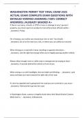 WASHINGTON PERMIT TEST FINAL EXAM 2025 ACTUAL EXAM COMPLETE EXAM QUESTIONS WITH DETAILED VERIFIED ANSWERS (100% CORRECT ANSWERS) /ALREADY GRADED A+