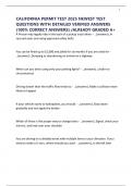 CALIFORNIA PERMIT TEST 2025 NEWEST TEST QUESTIONS WITH DETAILED VERIFIED ANSWERS &lpar;100&percnt; CORRECT ANSWERS&rpar; &sol;ALREADY GRADED A&plus;