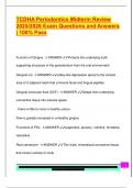 TCDHA Periodontics Midterm Review  2025&sol;2026 Exam Questions and Answers  &vert; 100&percnt; Pass