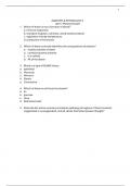 Human Anatomy and Physiology II Exam 1 Practice Test with Answer Key