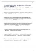 Servsafe Food Handler Test Questions with correct Answers &period; GRADED A&plus;&period;