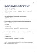 SERVSAFE ALCOHOL EXAM &period; QUESTIONS WITH CORRECT & DETAILED ANSWERS&period; A&plus; GRADE&period;