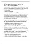 MENTAL HEALTH&sol;PSYCH HESI REVIEW &lpar;50 QUESTIONS WITH RATIONALE&rpar;