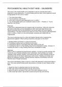 PSYCH&sol;MENTAL HEALTH EXIT HESI &ndash; SAUNDERS