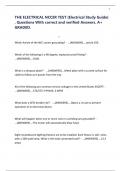 THE ELECTRICAL NCCER TEST &lpar;Electrical Study Guide&rpar; &period; Questions With correct and verified Answers&period; A&plus; GRADED&period;