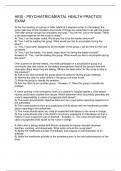 HESI - PSYCHIATRIC&sol;MENTAL HEALTH PRACTICE EXAM